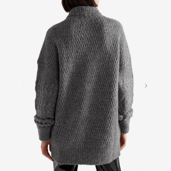OPENING CEREMONY Cable Fuzzy Knit Wool Sweater - Picture 2 of 13